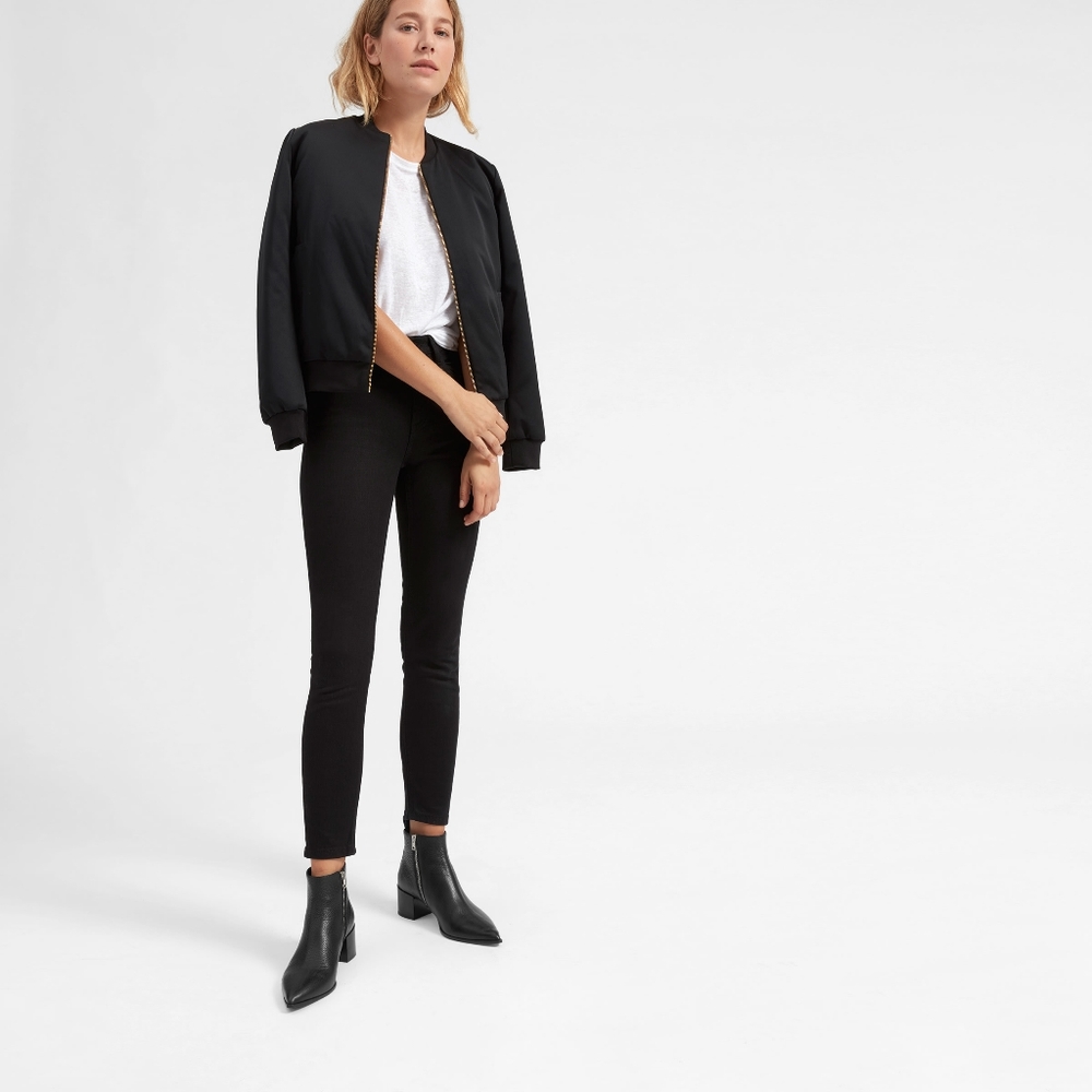 Everlane Boss Boot Black Pebbled Leather Size 8